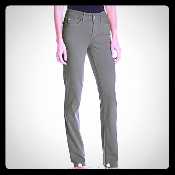NYDJ Denim - NYDJ Marilyn Straight Leg Luxury Jeans: Fatigue